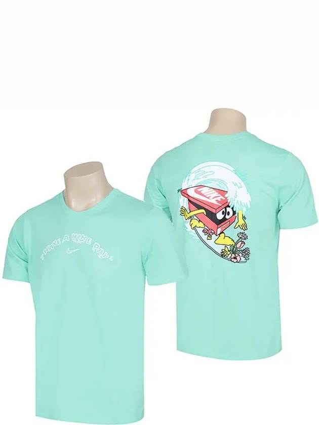 Men's Have A Nice Day Short Sleeve T-Shirt Mint - NIKE - BALAAN 3