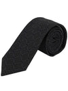 Men's GG Dot Pattern Silk Necktie Black - GUCCI - BALAAN 3