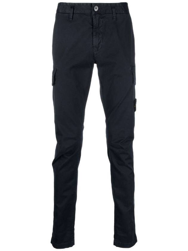 Men's Wappen Patch Cargo Straight Pants Navy - STONE ISLAND - BALAAN 1