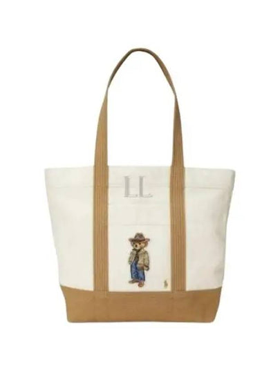 Bear Motif Tote Bag Beige - POLO RALPH LAUREN - BALAAN 2