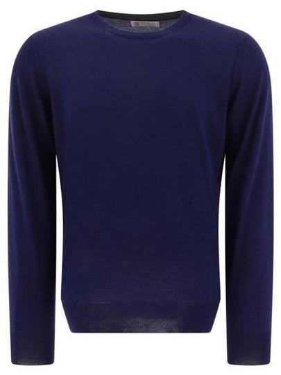 Cashmere Silk Knit Top Blue - BRUNELLO CUCINELLI - BALAAN 2