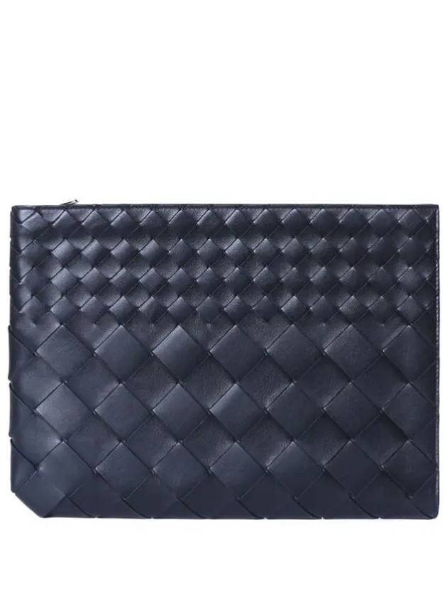 Intrecciato Clutch Bag Black - BOTTEGA VENETA - BALAAN 2