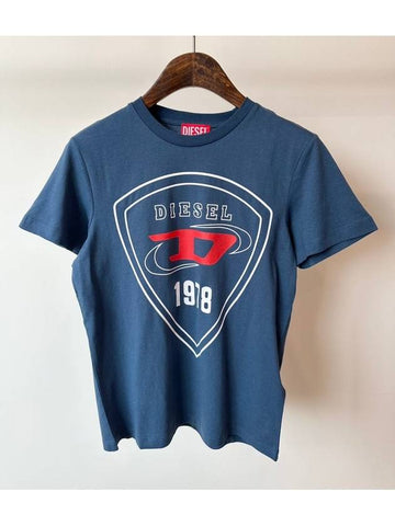 Kids T shirt J02108 KYAWX K01E Blue 10 12 16Y - DIESEL - BALAAN 1