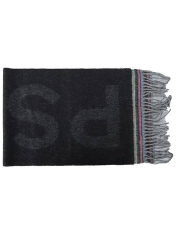 Tilt Logo Wool Muffler Black M2A 150K N076 79 - PAUL SMITH - BALAAN 1