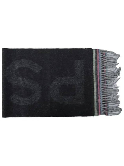 Tilt Logo Wool Muffler Black - PAUL SMITH - BALAAN 2