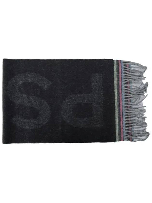 PS Paul Smith Scarf With Embroidered Logo Men s Black - PAUL SMITH - BALAAN 2