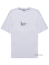 Logo Print Short Sleeve T-Shirt White - STONE ISLAND - BALAAN 2