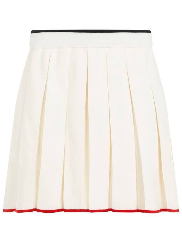 mini pleated skirt white - THOM BROWNE - BALAAN 1