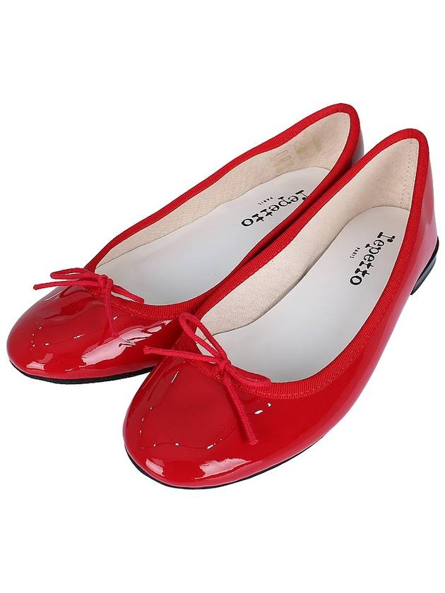 Women's Cendrillon Leather Ballerinas Flat Flammy Red - REPETTO - BALAAN 3