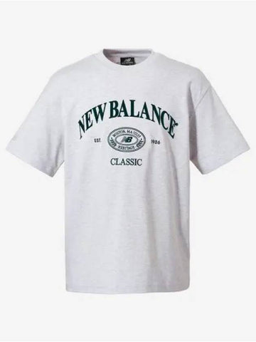 Uni Heritage Short T Shirt 16 LIGHT GRAY - NEW BALANCE - BALAAN 1