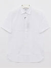 Men's Logo Cotton Short Sleeve Shirt White - BURBERRY - BALAAN 4