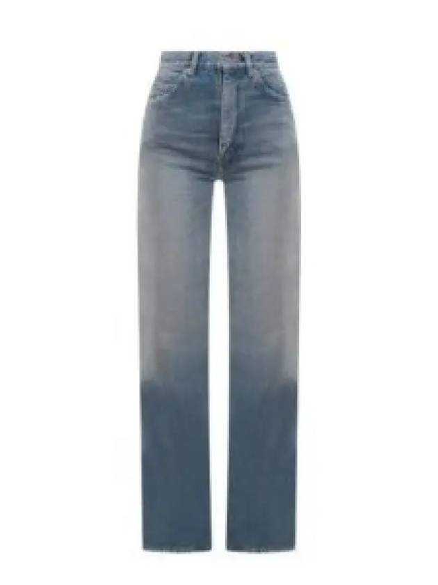 Women's Denim Flare Jeans Blue - SAINT LAURENT - BALAAN 2