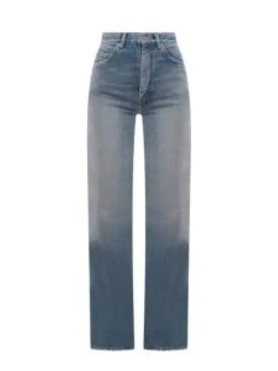 Women's Denim Flare Jeans Blue - SAINT LAURENT - BALAAN 2