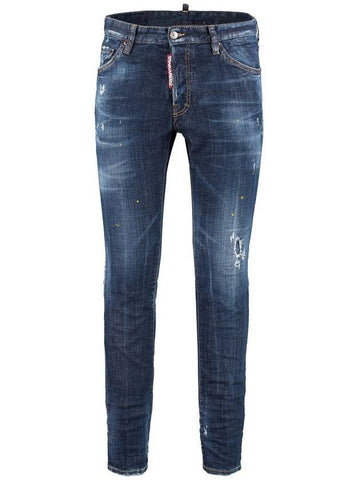 Men's Cool Guy Painted Spot Jeans Blue - DSQUARED2 - BALAAN 1