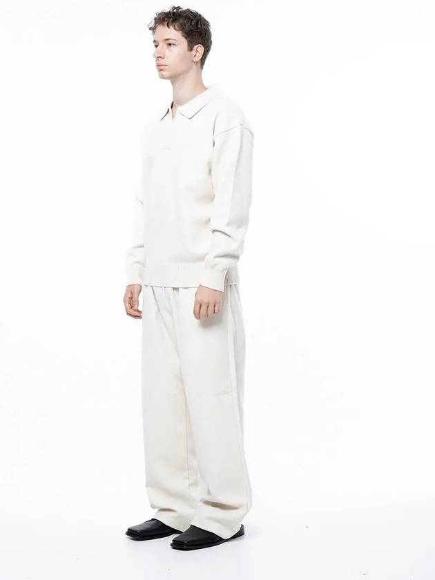 Men s M243PT02IV Jaguard String Rug Pants Ivory - CHANCE'S NOI - BALAAN 5