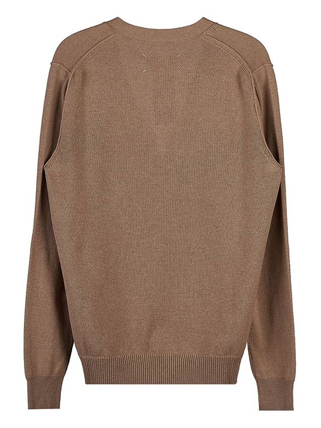 Cashmere Back Stitch Cardigan Beige - MAISON MARGIELA - BALAAN 3