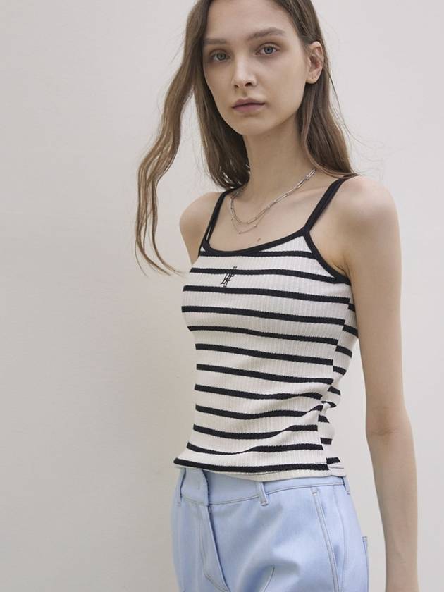 COTTON STRIPE SLEEVELESS TOP - DEFEMME - BALAAN 1