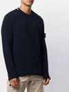 Wappen Patch Wool Knit Top Navy - STONE ISLAND - BALAAN 4