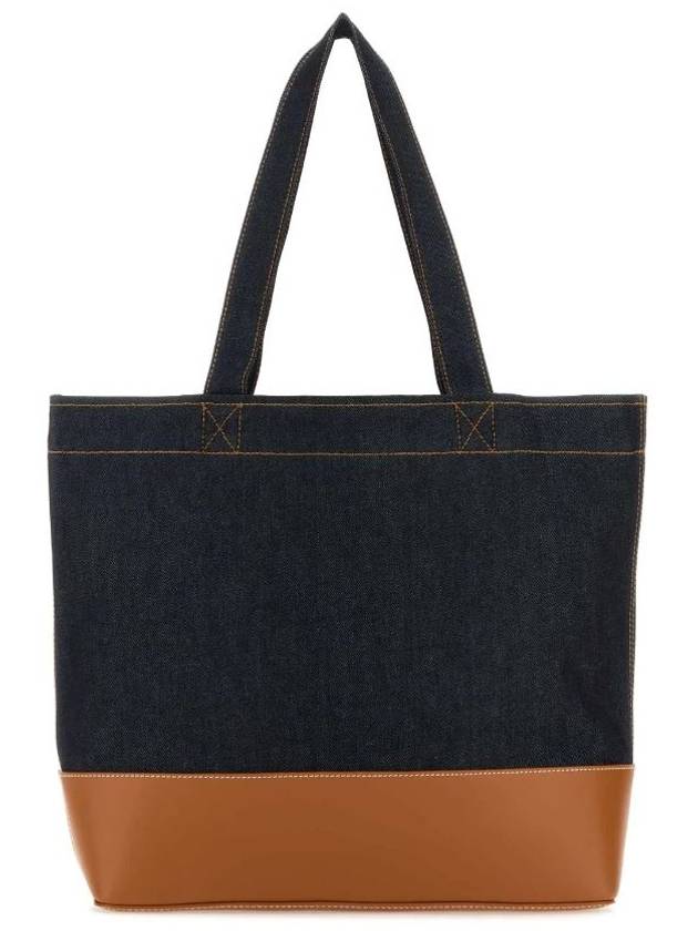 Axel Denim Tote Bag Indigo Blue Brown - A.P.C. - BALAAN 5