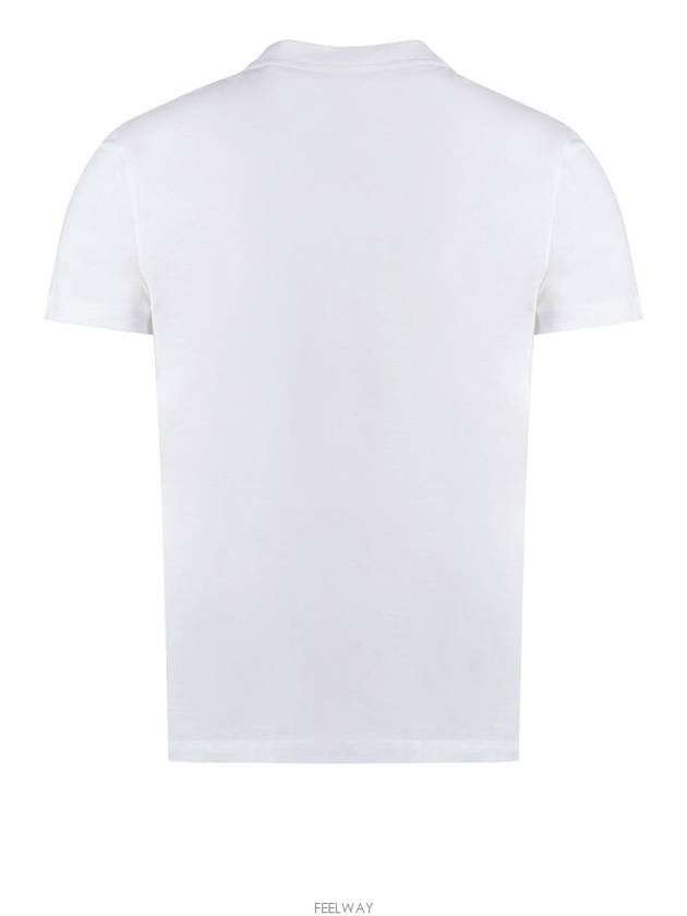 Patch Logo Cotton Short Sleeve T-Shirt White - PRADA - BALAAN 7