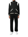 Teddy Bomber Jacket in Wool Black White - SAINT LAURENT - BALAAN 4