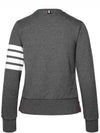 Engineered 4 Bar Stripe Loopback Jersey Knit Crewneck Sweatshirt Dark Grey - THOM BROWNE - BALAAN 5