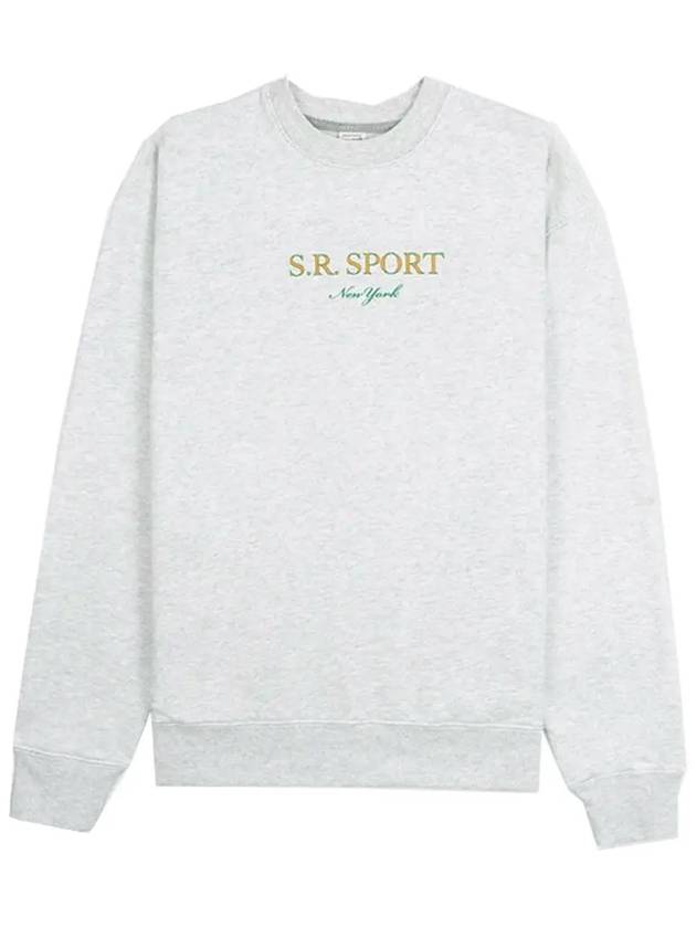 Wimbledon Logo Crew Neck Cotton Sweatshirt Heather Grey - SPORTY & RICH - BALAAN 3