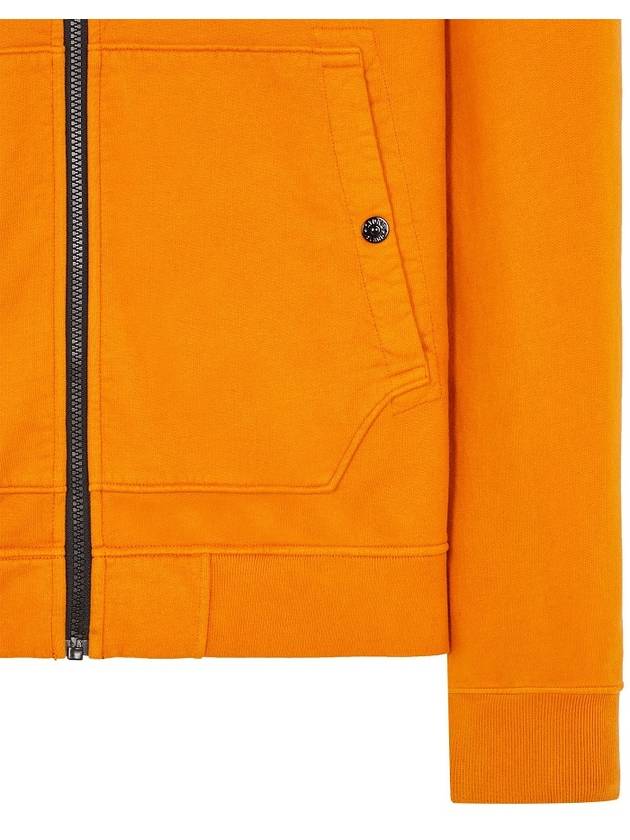 Wappen Patch Cotton Zip Up Hoodie Orange - STONE ISLAND - BALAAN 5