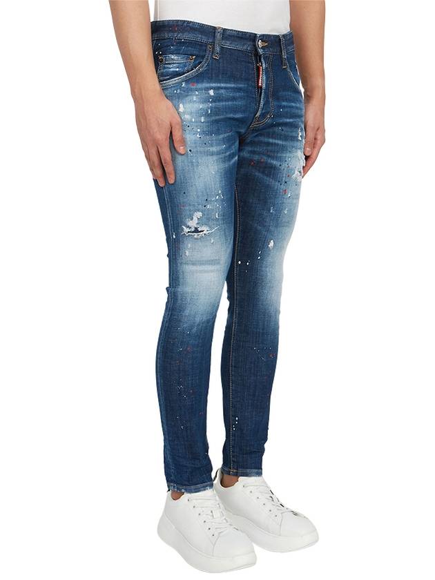 Detail Multi Painting Skater Jeans Navy - DSQUARED2 - BALAAN 4