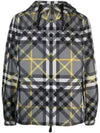 Men's Double Check Stanford Gabardine Hooded Jacket Storm Grey - BURBERRY - BALAAN 1