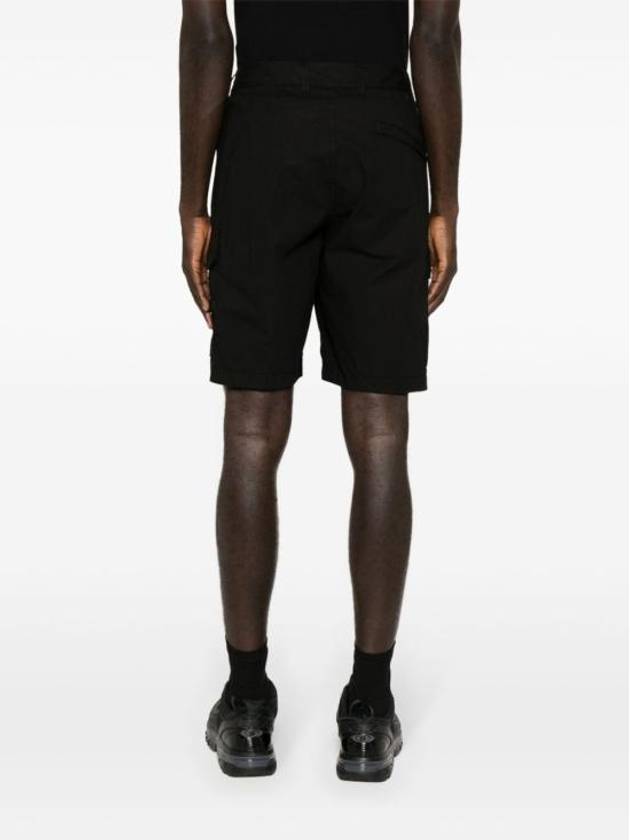 Light Stretch Cotton Bermuda Shorts Black - STONE ISLAND - BALAAN 3