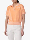 Italic Embroidered Logo Cotton Polo Shirt Peach - SPORTY & RICH - BALAAN 2