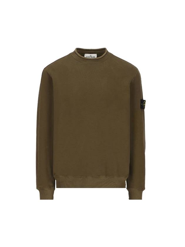 Stretch Cotton Fleece Mock Turtleneck Sweatshirt Olive Green - STONE ISLAND - BALAAN 2