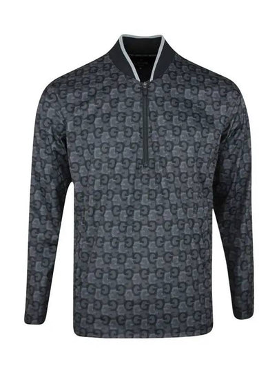 Allover Logo Print Quarter Zipper Jacket Black - G/FORE - BALAAN 2