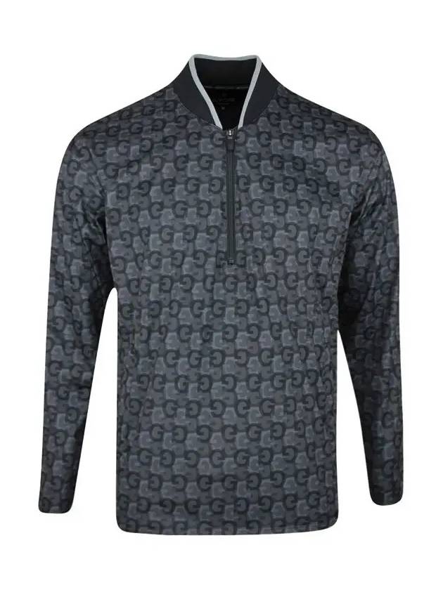 Allover Logo Print Quarter Zipper Jacket Black - G/FORE - BALAAN 3