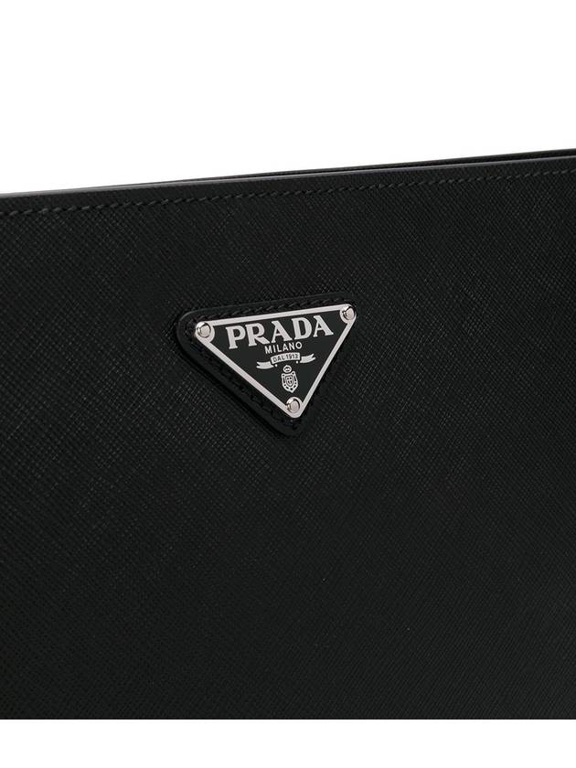 Saffiano Clutch Bag Black - PRADA - BALAAN 5