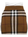 Check Jacquard Mini Pencil Skirt Brown - BURBERRY - BALAAN 8