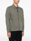 Oversized Organic Gabardine Long Sleeve Shirt Green - CP COMPANY - BALAAN 4