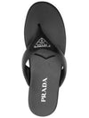 Triangle Logo Flip Flops Black - PRADA - BALAAN 5