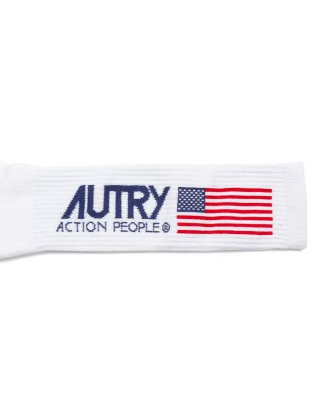 Iconic Logo Socks White - AUTRY - BALAAN 7