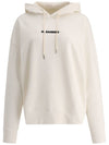 Logo Cotton Hoodie White - JIL SANDER - BALAAN 1