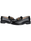 Brushed Leather Chain Loafers Black - TOD'S - 3