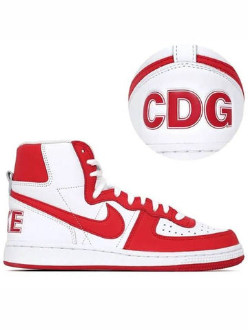 Homme Plus Nike White Red Terminator High Top Sneakers PK K105 Other 271373 - COMME DES GARCONS - BALAAN 1