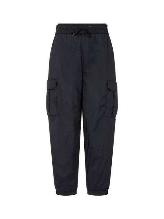 Men s Drawstring Nylon Padded Jogger Pants Black 271986 - EMPORIO ARMANI - BALAAN 1