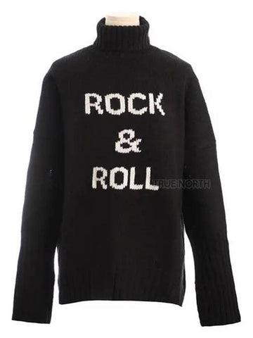 Women KWSW00065 Rock Roll High Neck Wool Knit Sweater Black 1061148 - ZADIG & VOLTAIRE - BALAAN 1