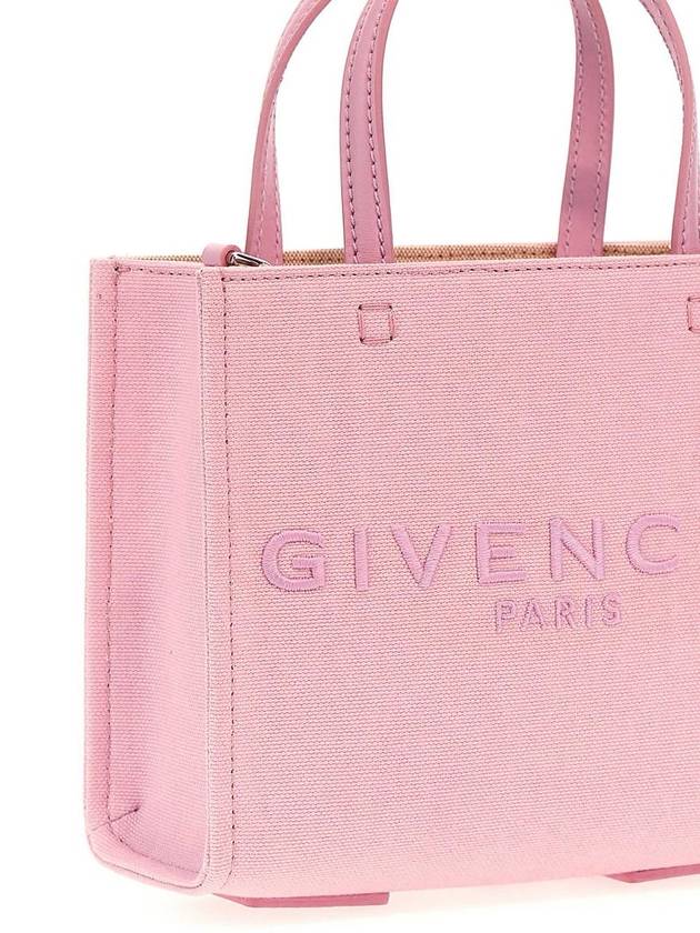 Embroidered G Logo Tote Bag Pink - GIVENCHY - BALAAN 4