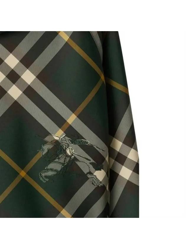 Check Pattern Zip-Up Hoodie Green - BURBERRY - BALAAN 4