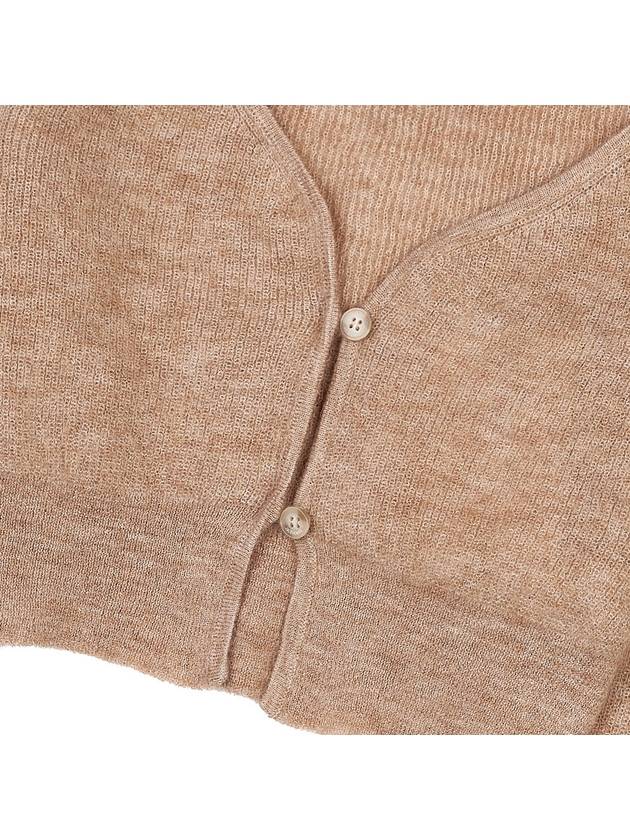 Le Alzou Cropped Mohair Cardigan Light Brown - JACQUEMUS - BALAAN 7