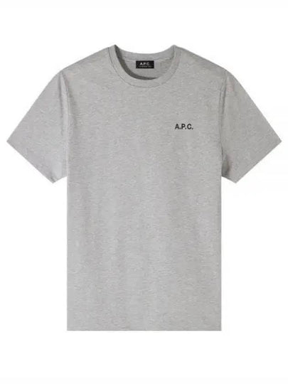 Wave Short Sleeve T-Shirt Heather Pale Grey - A.P.C. - BALAAN 2