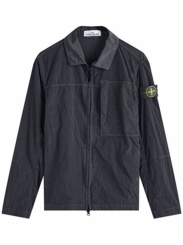 Nylon Metal Econyl Long Sleeve Shirt Navy - STONE ISLAND - BALAAN 2